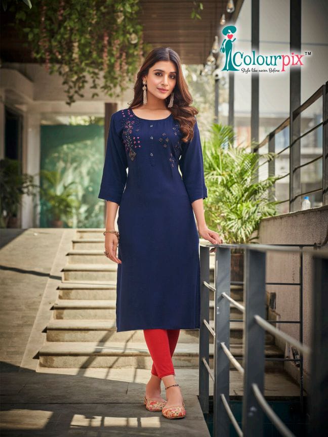 Cotton Candy By Colour Pix Designer Kurtis Catalog